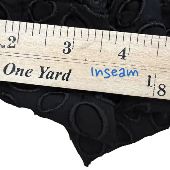 J. Crew Black Eyelet Lace Drawstring Waist Belair Cottage Dress‎ Shorts Size 00 - Picture 6 of 11